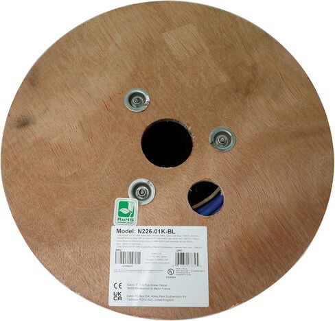 Tripp Lite Cat8 PoE+ Ethernet Cable 1000ft Bulk Spool, Blue, 40 Gbps Copper Network Cable, Line Noise Shielding S/FTP, 22 AWG Four-Pair Solid Core, CMR, 305 Meters, (N226-01K-BL) in Kuwait