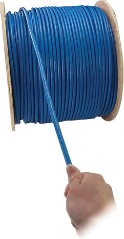Tripp Lite Cat8 PoE+ Ethernet Cable 1000ft Bulk Spool, Blue, 40 Gbps Copper Network Cable, Line Noise Shielding S/FTP, 22 AWG Four-Pair Solid Core, CMR, 305 Meters, (N226-01K-BL) in Kuwait