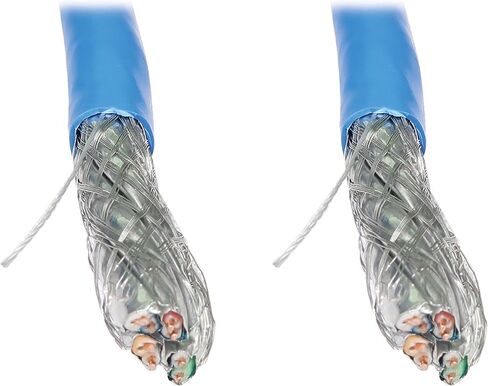 Tripp Lite Cat8 PoE+ Ethernet Cable 1000ft Bulk Spool, Blue, 40 Gbps Copper Network Cable, Line Noise Shielding S/FTP, 22 AWG Four-Pair Solid Core, CMR, 305 Meters, (N226-01K-BL) in Kuwait