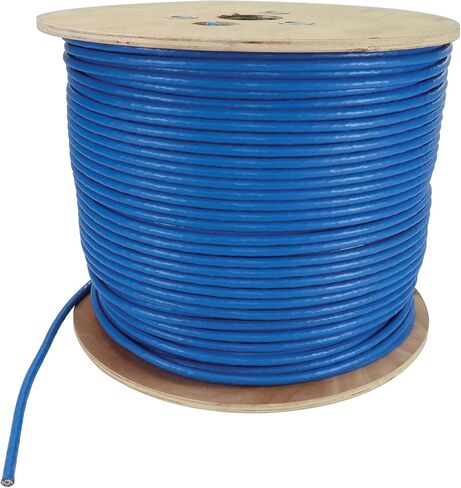 Tripp Lite Cat8 PoE+ Ethernet Cable 1000ft Bulk Spool, Blue, 40 Gbps Copper Network Cable, Line Noise Shielding S/FTP, 22 AWG Four-Pair Solid Core, CMR, 305 Meters, (N226-01K-BL) in Kuwait
