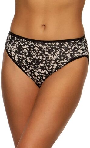 Felina Lingerie Womens 8 Pack Cotton Stretch Hi-Cut Full Coverage Panty in Saudi Arabia