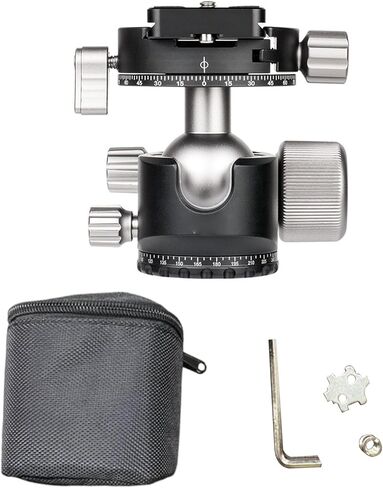 GOWENIC Tripod Ball Head, Dual 360 Panoramic System, Precision Control, 68mm Quick Release Plate, with Large Ball Head, for Tripod Monopod in Kuwait