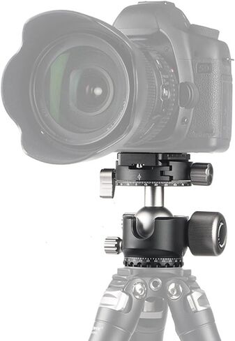 GOWENIC Tripod Ball Head, Dual 360 Panoramic System, Precision Control, 68mm Quick Release Plate, with Large Ball Head, for Tripod Monopod in Kuwait