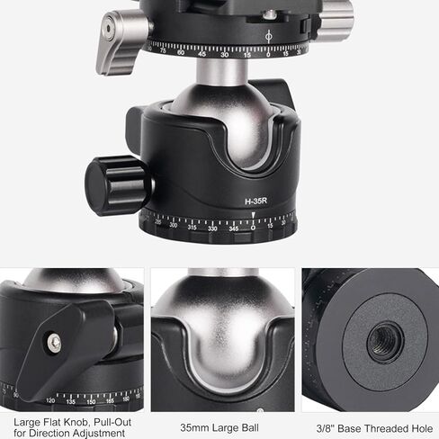Akozon Camera Tripod Ball Head Panoramic Lightweight 360 Degree Rotation for Architectural Photography Monopod in Kuwait