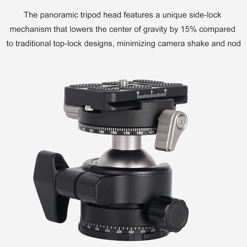 Akozon Camera Tripod Ball Head Panoramic Lightweight 360 Degree Rotation for Architectural Photography Monopod in Kuwait