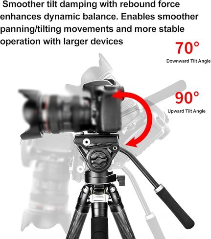 حامل ثلاثي لكاميرا الفيديو من Akozon برأس بانورامي سائل لكاميرات DSLR in Kuwait