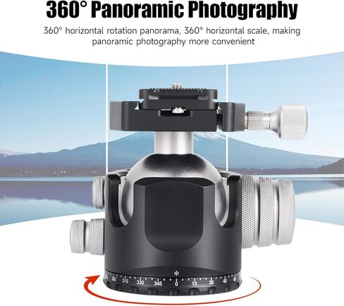 حامل كرة ثلاثي القوائم من Akozon عالي التحمل، حامل تلسكوب كاميرا DSLR بانورامي 360 درجة in Kuwait