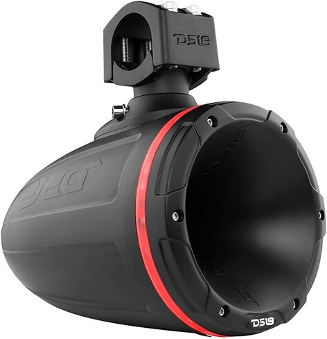 DS18 Hydro NXL-XDT/BK مكبر صوت برجي للسائق مقاس 1.75 بوصة مع مصابيح LED RGB مدمجة، مقاوم للماء، مستقر للأشعة فوق البنفسجية، 900 واط، 4 أوم - لجميع عناصر السيارات، ATVs، UVTs (تباع كمفردة) in Kuwait