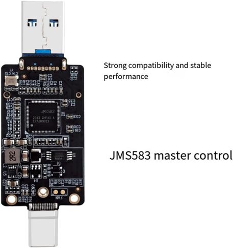 M.2 to USBA Type-C HDD Case Adapter Board NVME HDD Enclosure Interposer Board JMS583 10Gbps Support 2230 Size SSD in Kuwait
