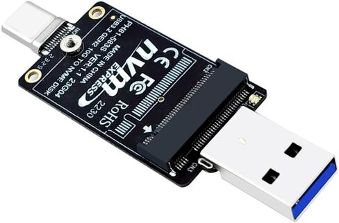 M.2 to USBA Type-C HDD Case Adapter Board NVME HDD Enclosure Interposer Board JMS583 10Gbps Support 2230 Size SSD in Kuwait