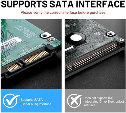 Type-C RGB Hard Drive Enclosure Sliding Cover Up to 5Gbps Data Transfer for 2.5" SATA I/II/III HDD & SSD in Kuwait