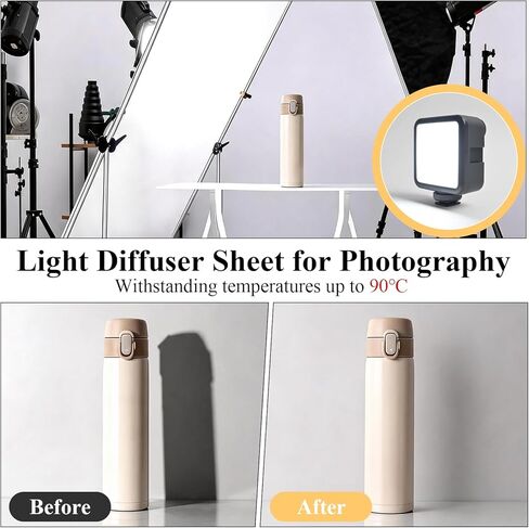 4 Pack LED Light Diffuser Sheet Board,11.8 x 11.8 x 0.039in Thick Light Diffusion Film Filter Sheet, Soften Light LED Dimming Film Anti-Glare for LED Lights Track Light Spotligh in Kuwait