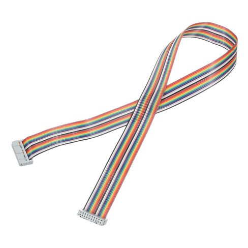 Generic IDC Rainbow Wire Flat Ribbon Cable 2.54mm Pitch 20 Pin Connection Line FC Dual Female Gray Connector for DIY Experiment 2 Ft Length 1 Pcs in Kuwait