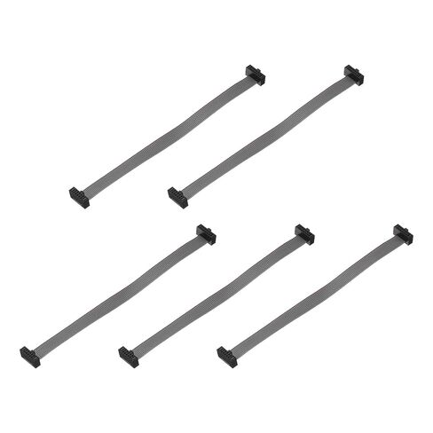 Generic 5 Pcs IDC Flat Ribbon Cable, 1.27mm Pitch 6mm Width 10cm Long 10 Pin FC to FC Flat Ribbon Connector Jumper Wire for PC, LED Displays in Kuwait
