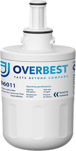 فلتر مياه الثلاجة من Overbest DA29-00003G، بديل لهاتف Samsung DA29-00003G، DA29-00003B، DA29-00003A، Aqua-Pure Plus، HAFCU1 (عبوة من 3 قطع) in Kuwait