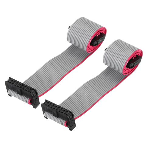 Generic IDC 16Pin Flat Ribbon Cable, 2.0mm Pitch FC to FC Connector 30cm Length Grey Jumper Wire for Computer LED Display DVD, 2Pcs in Kuwait