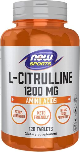NOW Foods Sports Nutrition, L-Citrulline, Extra Strength 1,200 mg, Amino Acid, 120 Tablets in Saudi Arabia