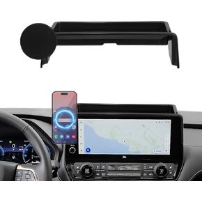 حامل هاتف السيارة لعام 2024 2025 2026 ملحقات Toyota Grand Highlander/Grand Highlander Hybrid، شاشة 12.3 بوصة، متوافق مع MagSafe المغناطيسي، تصميم خاص مع صندوق تخزين، حامل دوران 360 درجة in Kuwait