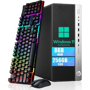 HP EliteDesk 800 G4 Tower Desktop Computer PC, Intel Core i5-8500, 8GB DDR4 RAM, 256B SSD, Keyboard & Mouse, USB WiFi & Bluetooth, Type-C, Windows 11 Pro (Renewed) in Kuwait