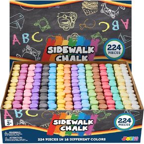 160 PCS Washable Sidewalk Chalks Set Non-Toxic Jumbo Chalk for Outdoor Art Play, Painting on Chalkboard, Blackboard and Playground in Saudi Arabia