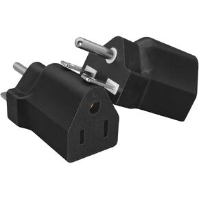 3 قطع NEMA 6-15P إلى 5-15R محول الطاقة، 15A 125V، محول منفذ التوصيل الصناعي عالي التحمل مع اتصال مؤرض in Kuwait