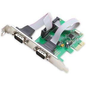 IO Crest 2 Port Serial PCI-e 1.0 x 1 مع أقواس كاملة ومنخفضة SI-PEX15037 in Kuwait