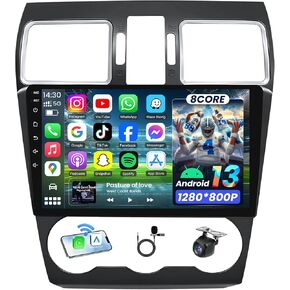 8Core Upgrade Car Radio for Subaru Forester WRX Impreza 2014-2015: 9 Inch HD Touchscreen Stereo with Wireless CarPlay Android Auto GPS Bluetooth Wi-Fi SWC FM RDS Backup Camera in Kuwait