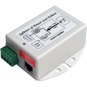 48VDC 802.3at POE Input, 48V 802.3at PoE Out and 12VDC @ 20W Output, Max 50W, POE Splitter/Voltage Converter, -30 to +65C, Gigabit, Isolated Input/Output, Wire Terminal in Kuwait