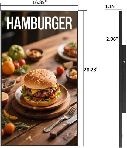 32" Digital Signage Disply, 2000nits High Brightness Advertising Display, Slim Fit Frameless Wall Mount Digital Signage, CMS Remote Publish, 24/7 Working, Smart Split-Screen, HDMI/USB/WiFi/Android OS in Kuwait