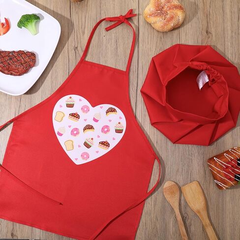 2 Pack Baby Photography Props, Baby Chef Hat and Apron, Baby Chef Outfit, Newborn Photography Outfits Boys and Girls Infant Twins Posing Photo Costume Accessories, 6-24 Months in Kuwait