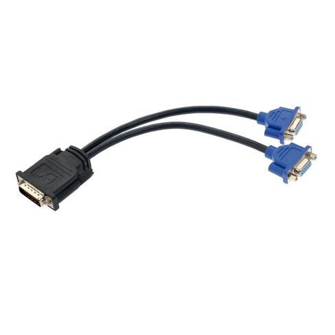 محول فيديو Holibanna Vga ذكر إلى أنثى مزدوج Y-Splitter لأجهزة الكمبيوتر وأجهزة العرض المسطحة Svga باللون الأسود in Kuwait