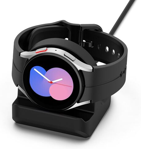 MOTONG Compatible with Galaxy Watch 6 Desktop Base Stand Stabilizer Desktop Base Mount Holder Stand Compatible with Samsung Galaxy Watch 6/6 Classic / 5, Stable and Anti-Slip(Black) in Kuwait