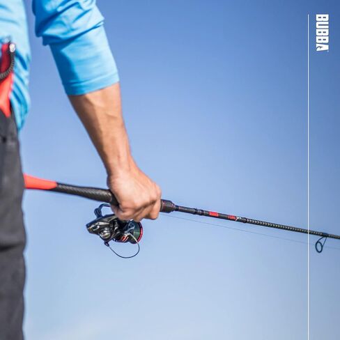 BUBBA Tidal Pro Inshore 7'6" قضيب دوار متوسط ​​سريع على الشاطئ مع قبضة من ألياف الكربون' in Kuwait