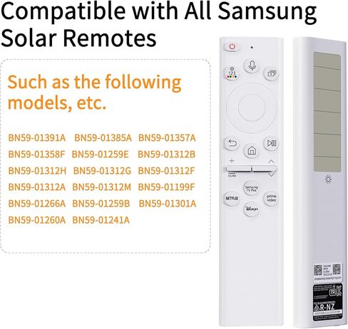 جهاز التحكم عن بعد بالطاقة الشمسية BN59-01391A لتلفزيون Samsung Frame، البحث الصوتي، خلية شمسية قابلة لإعادة الشحن، 4 أزرار اختصار، متوافق مع تلفزيون 2020-2026 Neo LED Smart 4K Ultra HD in Kuwait