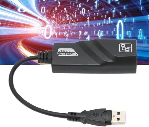 Gigabit Ethernet Adapter USB3.0 to RJ45, Wired Ethernet Adapter with Auto MDIX Full Duplex Half Duplex Support, USB Ethernet Adapter for Linux Android in Kuwait