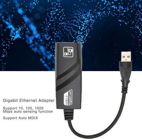 Gigabit Ethernet Adapter USB3.0 to RJ45, Wired Ethernet Adapter with Auto MDIX Full Duplex Half Duplex Support, USB Ethernet Adapter for Linux Android in Kuwait