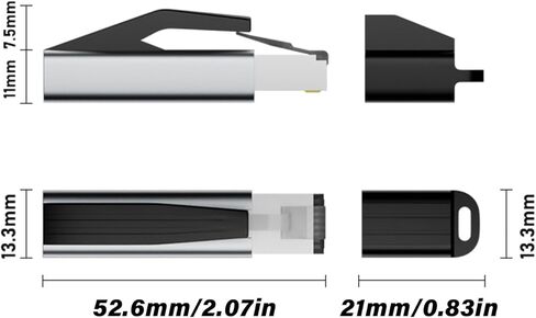 Compact Type C to RJ45 Gigabit Ethernet Adapter 1000Mbps Keychain Plugs Play USB C Ethernet Adapter in Kuwait