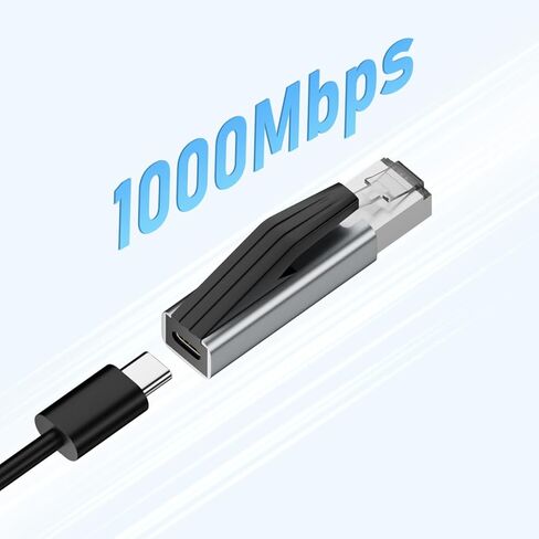 Compact Type C to RJ45 Gigabit Ethernet Adapter 1000Mbps Keychain Plugs Play USB C Ethernet Adapter in Kuwait
