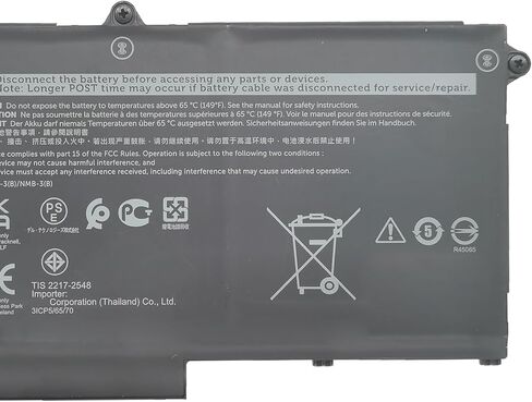 بطارية الكمبيوتر المحمول M69D0 بقدرة 41 وات في الساعة ثلاثية الخلايا متوافقة مع Dell Latitude 5430 5530 / Dell Precision 3570 / Dell P104F P137G Series 07KRV H4PVC 0H4PVC Y86WG 0Y86WG 08WRCR 8WRCR 078FWY 4FVJG O7KRV in Kuwait
