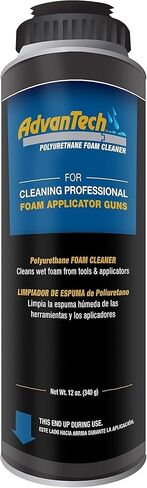 AdvanTech Polyurethane Foam Cleaner - For Adhesive Gun Maintenance & Tool Cleanup - Eliminates Clogs - Removes Uncured Foam & Adhesive from Applicator Guns - Pack of 6 Cans - 12 oz Each in Kuwait