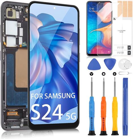 Incell for Samsung Galaxy S24 5G Screen Replacement - for Samsung S24 5G LCD Display SM-S921B SM-S921U SM-S921W Digitizer Touch Screen Assembly Repair with Frame (Without Frngerprint) in Kuwait