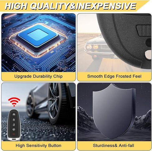 استبدال Vurkcy Key Fob لـ 2007-2013 Mazda CX-7/07-15 CX-9/11-15 Mazda 2 & 3/06-15 Mazda 5 للتحكم عن بعد للدخول بدون مفتاح للسيارة، BGBX1T478SKE125-01، 3 Btn، قطعتان in Kuwait