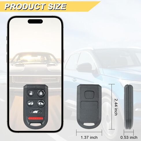 استبدال Vurkcy Key Fob لسيارة Honda Odyssey 2005-2010 للتحكم عن بعد للدخول بدون مفتاح، OUCG8D-399H-A OUCG8D399HA، 6 أزرار in Kuwait