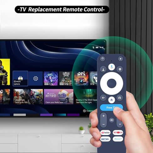 New R-C-OHS-C008 Voice Replacement Remote Control for Onn Google TV 4K Pro Device Model 100135769 in Kuwait