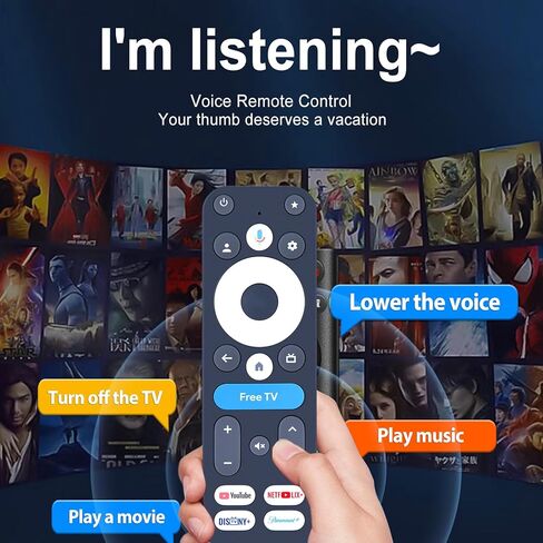 New R-C-OHS-C008 Voice Replacement Remote Control for Onn Google TV 4K Pro Device Model 100135769 in Kuwait