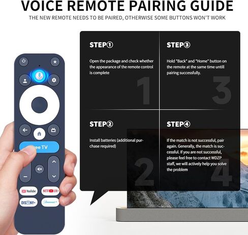 New R-C-OHS-C008 Voice Replacement Remote Control for Onn Google TV 4K Pro Device Model 100135769 in Kuwait