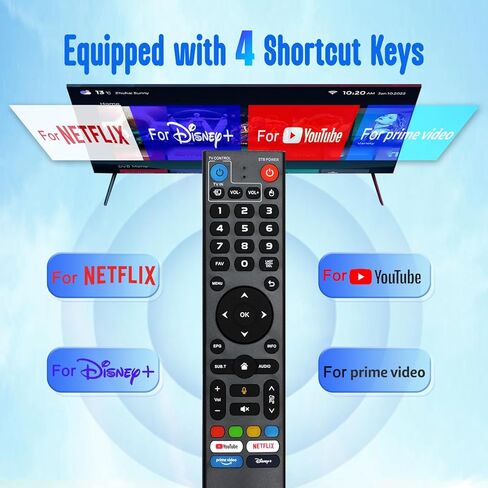 بديل جهاز التحكم عن بعد الصوتي V3 Pro لـ VSeeBox V3 Plus، V5/ V3/ V2/ V1 Pro، V1 Max/Elite Models (بدون إضاءة خلفية) in Kuwait