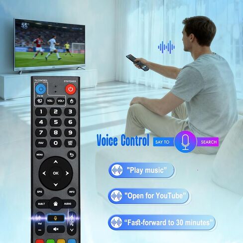بديل جهاز التحكم عن بعد الصوتي V3 Pro لـ VSeeBox V3 Plus، V5/ V3/ V2/ V1 Pro، V1 Max/Elite Models (بدون إضاءة خلفية) in Kuwait