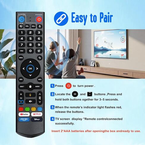 بديل جهاز التحكم عن بعد الصوتي V3 Pro لـ VSeeBox V3 Plus، V5/ V3/ V2/ V1 Pro، V1 Max/Elite Models (بدون إضاءة خلفية) in Kuwait