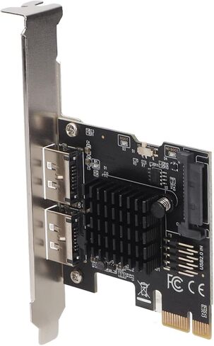 PCIe إلى بطاقة التوسعة 2 منفذ بطاقة PCI Express بسرعة 6 جيجابت في الثانية مع شريحة ASM1061 للتبديل السريع لسطح المكتب in Kuwait